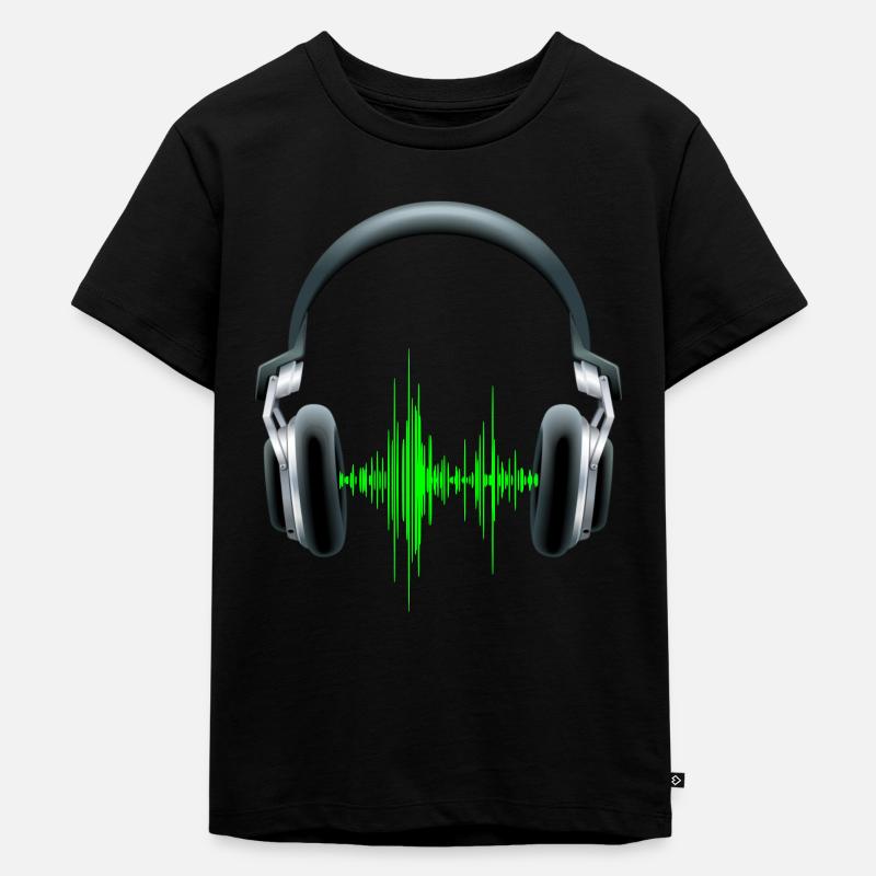Les écouteurs DJ equalizer - T-shirt Premium bio Enfant - noir