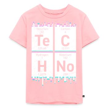 Techno Musik Chemie Elemente Periodensystem - Kinder Premium Bio T-Shirt - Rosa - Vorne - AI Model Kid Female (0cm)