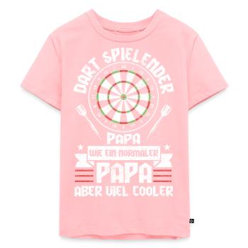 Darts Dart Papa Vater Vatertag Geschenk - Kinder Premium Bio T-Shirt - Rosa - Vorne - AI Model Kid Female (0cm)