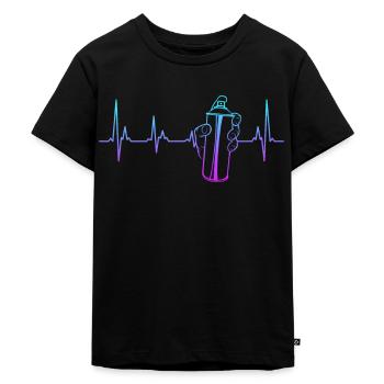 Graffiti artiste Spray bombe laque - T-shirt Premium bio Enfant - noir - Devant - Mikhail (115cm)