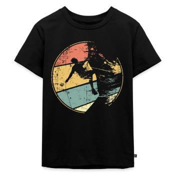 Kletterer Klettern vintage - Kinder Premium Bio T-Shirt - Schwarz - Vorne - Mikhail (115cm)