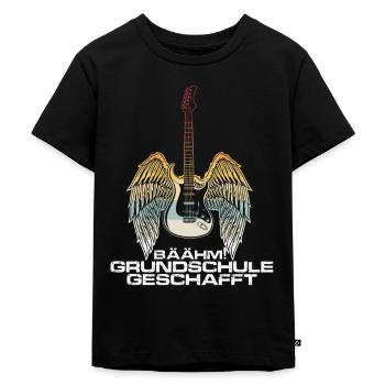 BÄÄHM GRUNDSCHULE GESCHAFFT Schulabschluss - Kinder Premium Bio T-Shirt - Schwarz - Vorne - Mikhail (115cm)