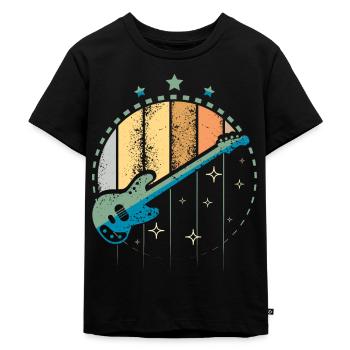 Basse guitare vintage - T-shirt Premium bio Enfant - noir - Devant - Mikhail (115cm)