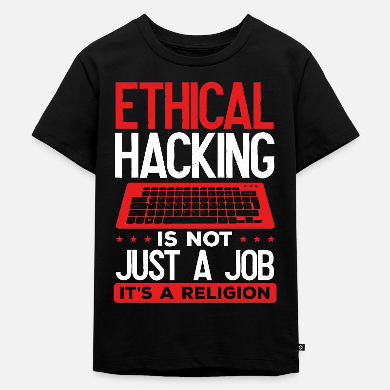 Cyber etisk hacking onlinesäkerhet Hacker - Ekologisk premium-T-shirt barn - svart