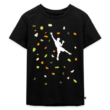 Mur d’escalade Escalade Bouldern Sports d’escalade - T-shirt Premium bio Enfant - noir - Devant - Mikhail (115cm)