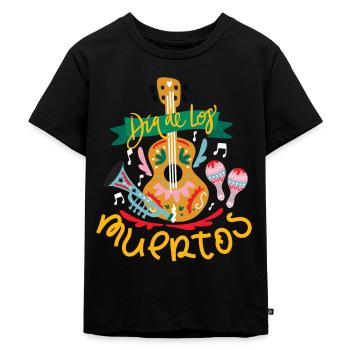 Dia De Los Muertos Day Of The Dead - Kinder Premium Bio T-Shirt - Schwarz - Vorne - Mikhail (115cm)