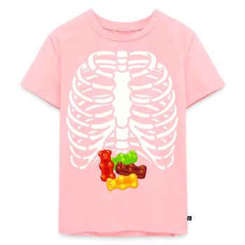 Gummibären im Magen - Kinder Premium Bio T-Shirt - Rosa - Vorne - AI Model Kid Female (0cm)