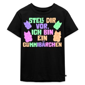 Ich bin ein Gummibärchen - Kinder Premium Bio T-Shirt - Schwarz - Vorne - Mikhail (115cm)