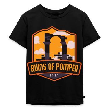 Ruins of Pompeii - Italy - Kids Premium Organic T-Shirt - black - Front - Mikhail (115cm)