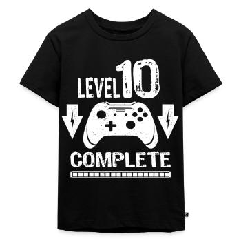 10 Geburtstag Junge Level 10 Complete Geschenkidee - Kinder Premium Bio T-Shirt - Schwarz - Vorne - Mikhail (115cm)