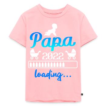 Werdender Papa 2022 Vater - Kinder Premium Bio T-Shirt - Rosa - Vorne - AI Model Kid Female (0cm)