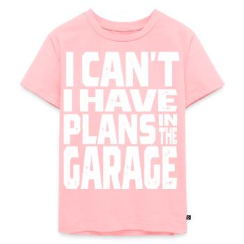 Ich kann nicht, ich habe Pläne in der Garage Automechaniker - Kinder Premium Bio T-Shirt - Rosa - Vorne - AI Model Kid Female (0cm)