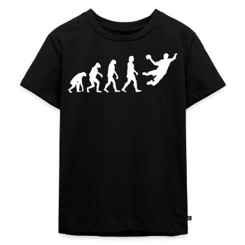 Handball Evolution - Kinder Premium Bio T-Shirt - Schwarz - Vorne - Mikhail (115cm)