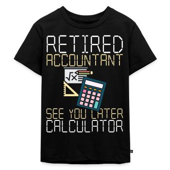 Calculator Accountant Pension - Kids Premium Organic T-Shirt - black - Front - Mikhail (115cm)