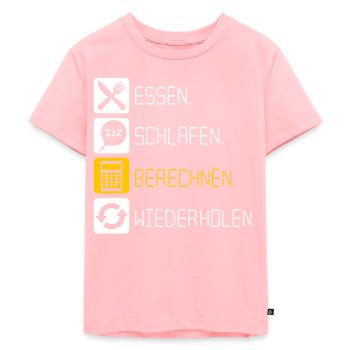 Calculatrice Mathématiques - T-shirt Premium bio Enfant - rose - Devant - AI Model Kid Female (0cm)