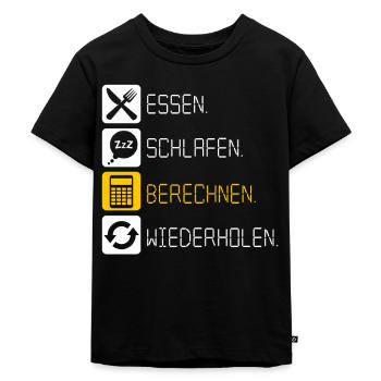 Calculatrice Mathématiques - T-shirt Premium bio Enfant - noir - Devant - Mikhail (115cm)