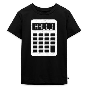 Bonjour Calculatrice - T-shirt Premium bio Enfant - noir - Devant - Mikhail (115cm)
