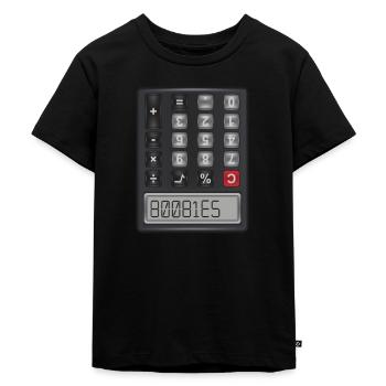 Calculatrice Boobies - T-shirt Premium bio Enfant - noir - Devant - Mikhail (115cm)
