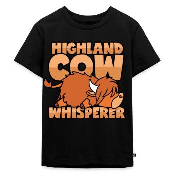 Chuchoteur de bétail des Highlands - T-shirt Premium bio Enfant - noir - Devant - Mikhail (115cm)