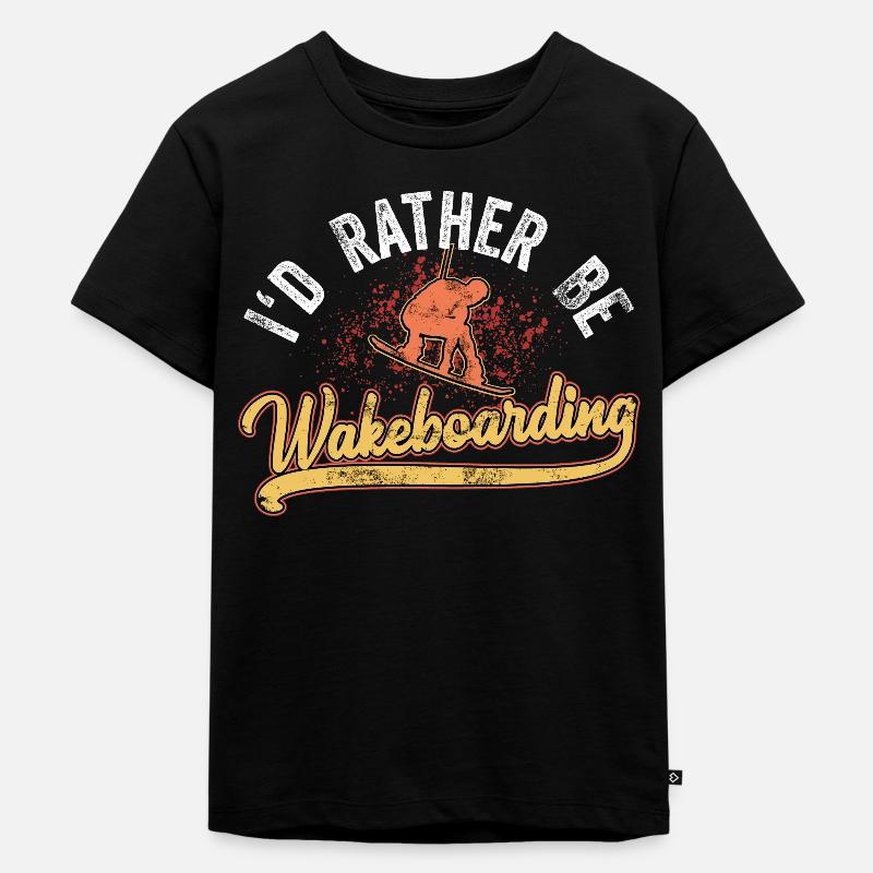 Wakeboard Wakeboarding Wakeboarder Wakeboarden - Kinder Premium Bio T-Shirt - Schwarz