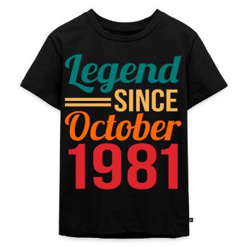 1981 - Kids Premium Organic T-Shirt - black - Front - Mikhail (115cm)