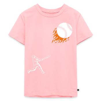 Base-ball - T-shirt Premium bio Enfant - rose - Devant - AI Model Kid Female (0cm)
