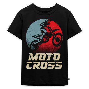 Dirt Bike Motorcross MX Rider - Kinder Premium Bio T-Shirt - Schwarz - Vorne - Mikhail (115cm)
