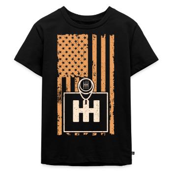 Car manual transmission gear shift - Kids Premium Organic T-Shirt - black - Front - Mikhail (115cm)