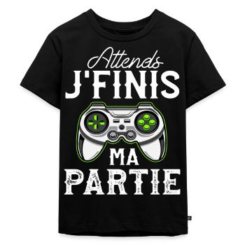 Tee Shirt Homme Humour Geek Ado Cadeau Gamer - T-shirt Premium bio Enfant - noir - Devant - Mikhail (115cm)