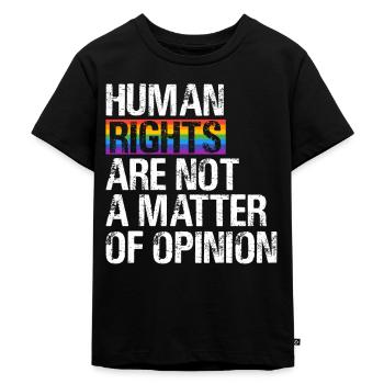 Les droits de l’homme ne sont pas une option - T-shirt Premium bio Enfant - noir - Devant - Mikhail (115cm)