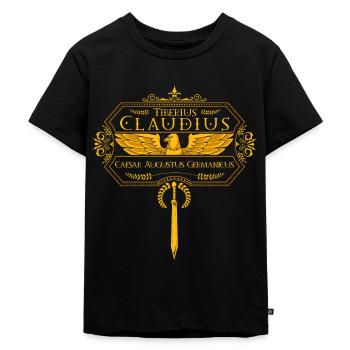 Römische Kaiser - Claudius - Kinder Premium Bio T-Shirt - Schwarz - Vorne - Mikhail (115cm)