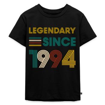 Vintage Legendary since 1994 birthday - Kids Premium Organic T-Shirt - black - Front - Mikhail (115cm)