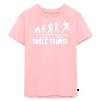 EVOLUTION OF TABLE TENNIS - Kinder Premium Bio T-Shirt - Rosa - Vorne - AI Model Kid Female (0cm)