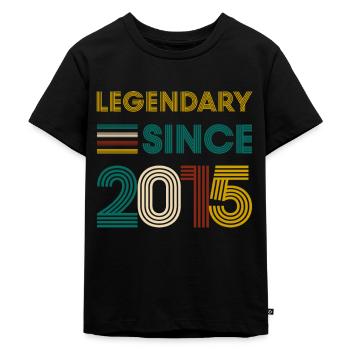 Vintage Legendary since 2015 Geburtstag - Kinder Premium Bio T-Shirt - Schwarz - Vorne - Mikhail (115cm)