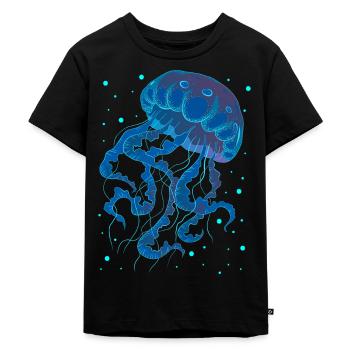 Jellyfish - Kids Premium Organic T-Shirt - black - Front - Mikhail (115cm)