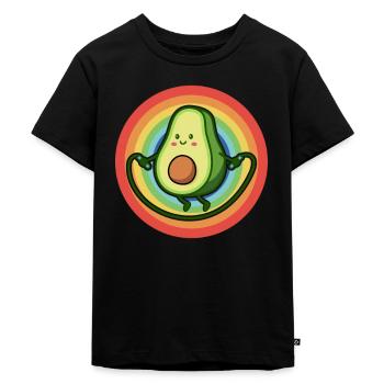 avocado - Kinder Premium Bio T-Shirt - Schwarz - Vorne - Mikhail (115cm)