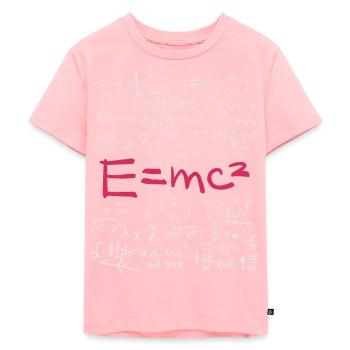 Physics and Math Formulas EMC2 - Kids Premium Organic T-Shirt - rose - Front - AI Model Kid Female (0cm)
