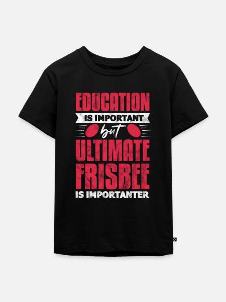 Ultimate Frisbee - Kinder Premium Bio T-Shirt - Schwarz