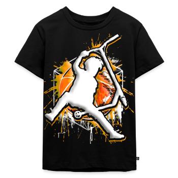 Scooter - Stuntscooter - Trottinette - Tretroller - Kids Premium Organic T-Shirt - black - Front - Mikhail (115cm)