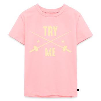 Essayez-moi Escrimeur - T-shirt Premium bio Enfant - rose - Devant - AI Model Kid Female (0cm)