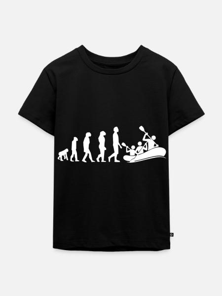 Rafting Evolution - Kinder Premium Bio T-Shirt - Schwarz