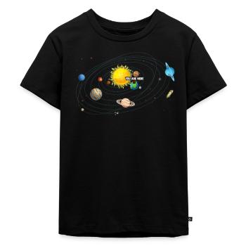 You Are Here - Space Solar System - Kids Premium Organic T-Shirt - black - Front - Mikhail (115cm)