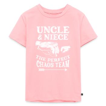 Uncle Niece - Kids Premium Organic T-Shirt - rose - Front - AI Model Kid Female (0cm)