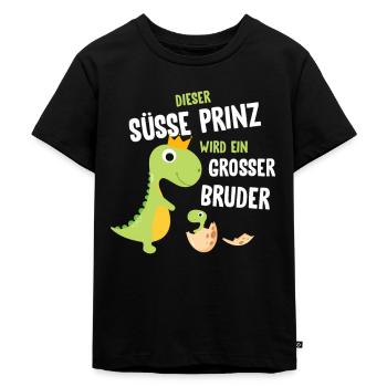 Großer Bruder - Kinder Premium Bio T-Shirt - Schwarz - Vorne - Mikhail (115cm)