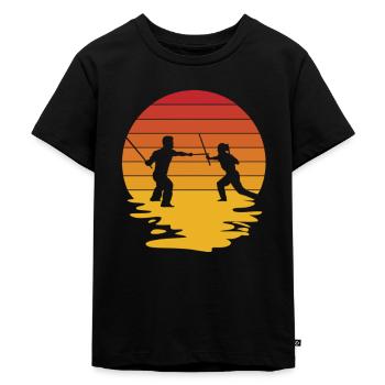 Eskrima Kali Arnis Escrima Sticks Arts Martiaux - T-shirt Premium bio Enfant - noir - Devant - Mikhail (115cm)
