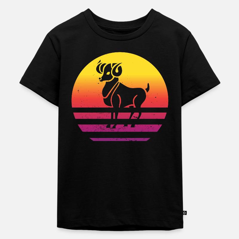 Sternzeichen Widder - Kinder Premium Bio T-Shirt - Schwarz