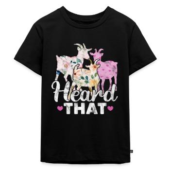 Ziege - Kinder Premium Bio T-Shirt - Schwarz - Vorne - Mikhail (115cm)