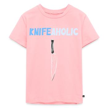 Knifeaholic Knife Collector Butcher Culinary - Kids Premium Organic T-Shirt - rose - Front - AI Model Kid Female (0cm)