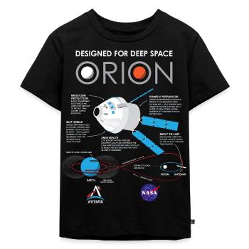 NASA Conception du Vaisseau Spatial Orion - T-shirt Premium bio Enfant - noir - Devant - Mikhail (115cm)