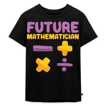 Nachwuchs Future Mathematik Baby Mathe Geburt - Kinder Premium Bio T-Shirt - Schwarz - Vorne - Mikhail (115cm)